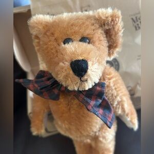 Boyd’s Bear Collectible Mohair Bear with Plaid Bow Tie